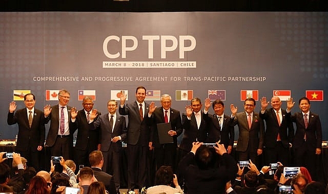 CPTPP được ký kết với sự tham gia của 11 nước tại Chile vào tháng 3/2018 - Ảnh: Ap