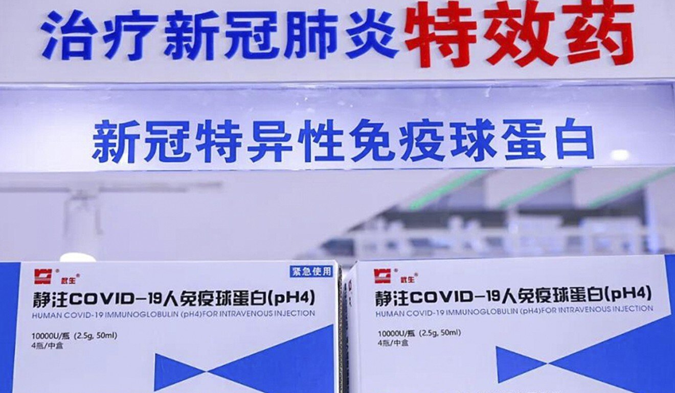 Thuốc đặc trị Covid-19 dựa tr&ecirc;n&nbsp;Immunoglobulin của CGTN - Ảnh: SCMP
