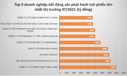 Những doanh nghiệp bất động sản nào đang phát hành trái phiếu lớn nhất thị trường?
