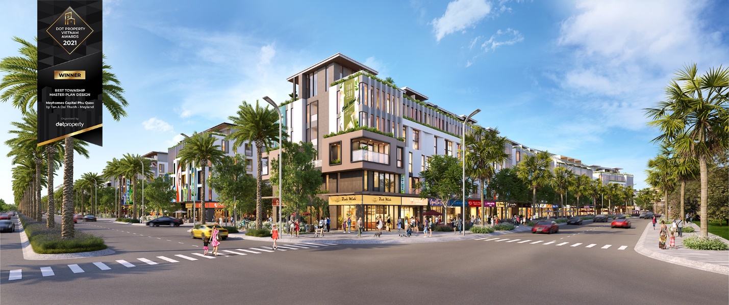 Meyhomes Capital Phú Quốc được vinh danh là: Dự án Phát triển Đô thị tốt nhất 2021 và Dự án có Quy hoạch thiết kế tổng thể tốt nhất 2021.