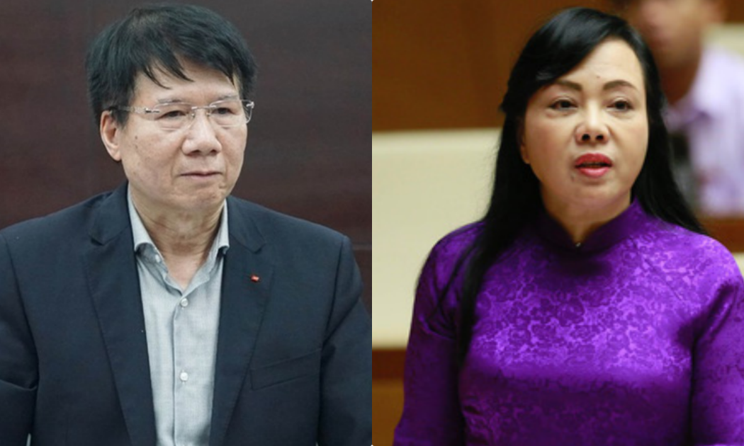 Thứ trưởng Y tế Trương Quốc Cường và nguyên Bộ trưởng Y tế Nguyễn Thị Kim Tiến - Ảnh: VGP