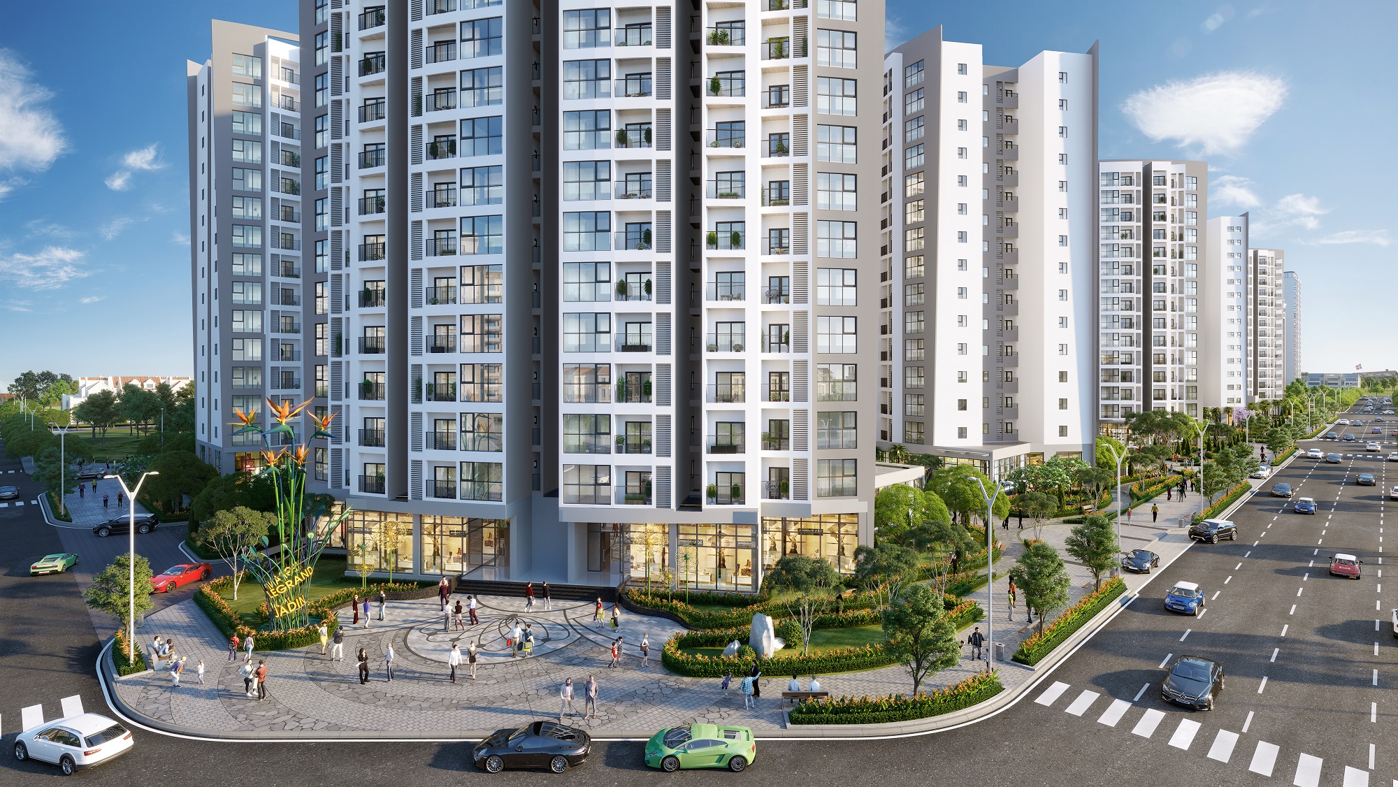 e Grand Jardin - “trái tim xanh” của khu đô thị Sài Đồng.