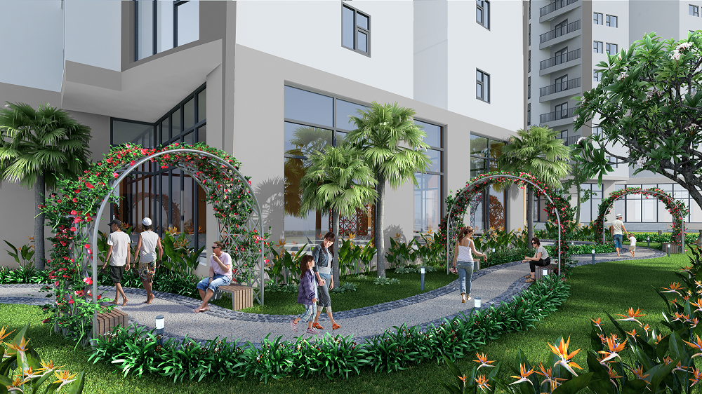 Le Grand Jardin được thi&ecirc;n nhi&ecirc;n bao bọc với nhiều c&ocirc;ng vi&ecirc;n, đem lại bầu kh&ocirc;ng kh&iacute; trong l&agrave;nh.