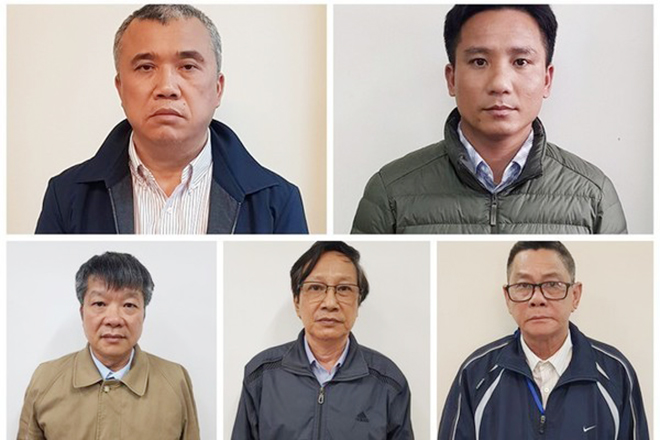 Một số bị cáo trong vụ án. Ảnh: Bộ Công an.