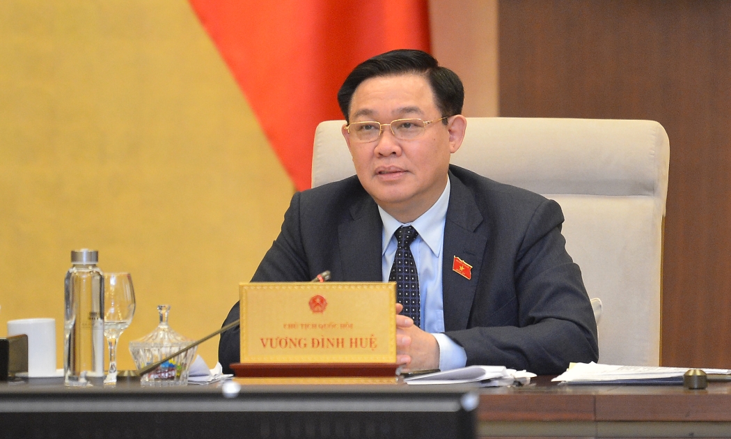 Chủ tịch Quốc hội Vương Đình Huệ tại phiên họp - Ảnh: Quochoi.vn
