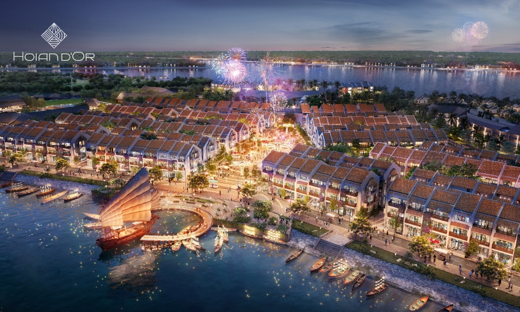 Hoian d’Or - Đảo nghỉ dưỡng Văn hóa - Sinh thái - Thương mại liền kề phố cổ Hội An.
