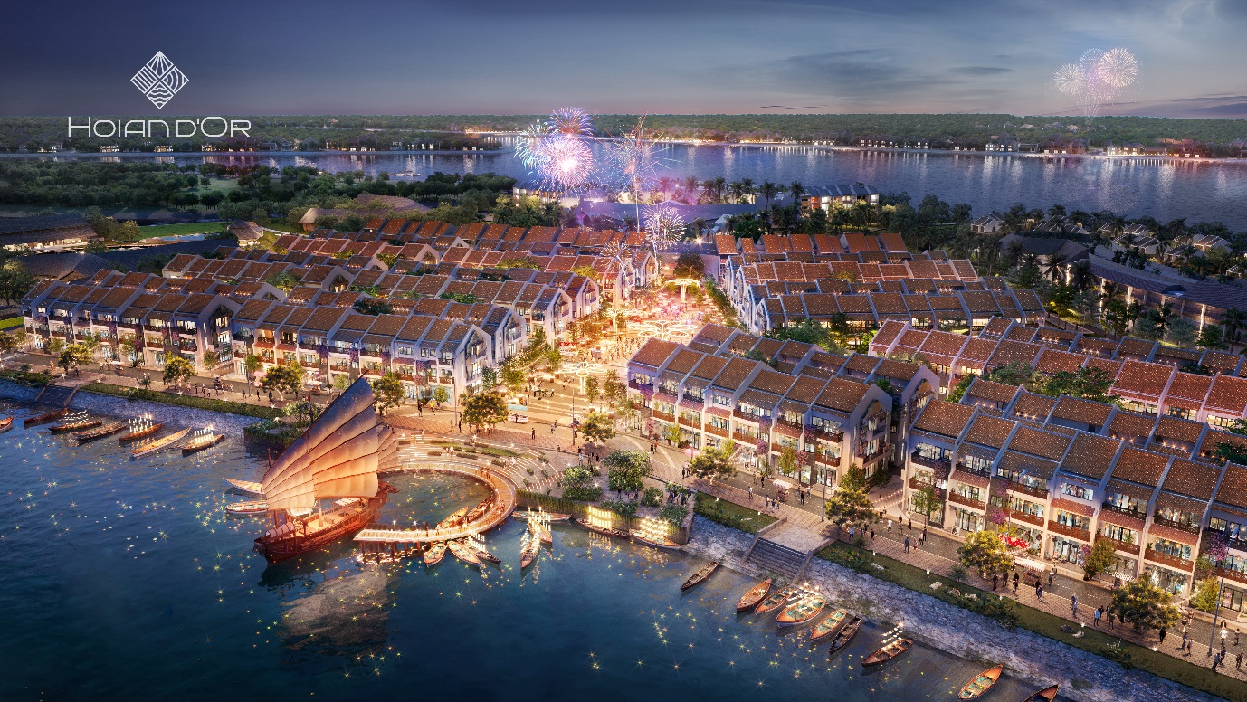 Hoian d’Or - Đảo nghỉ dưỡng Văn hóa - Sinh thái - Thương mại liền kề phố cổ Hội An.