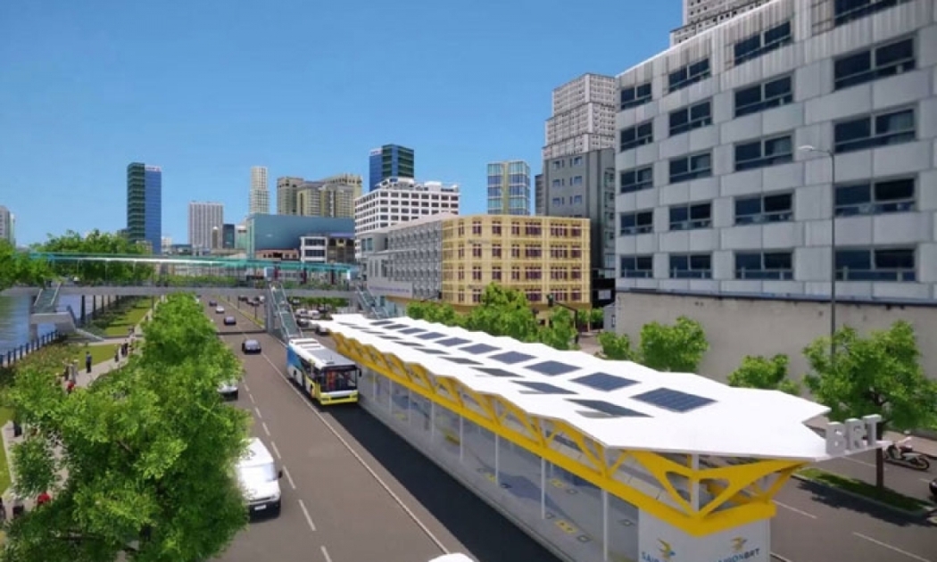 Phối cảnh tuyến BRT số 1 TP. Hồ Chí Minh.