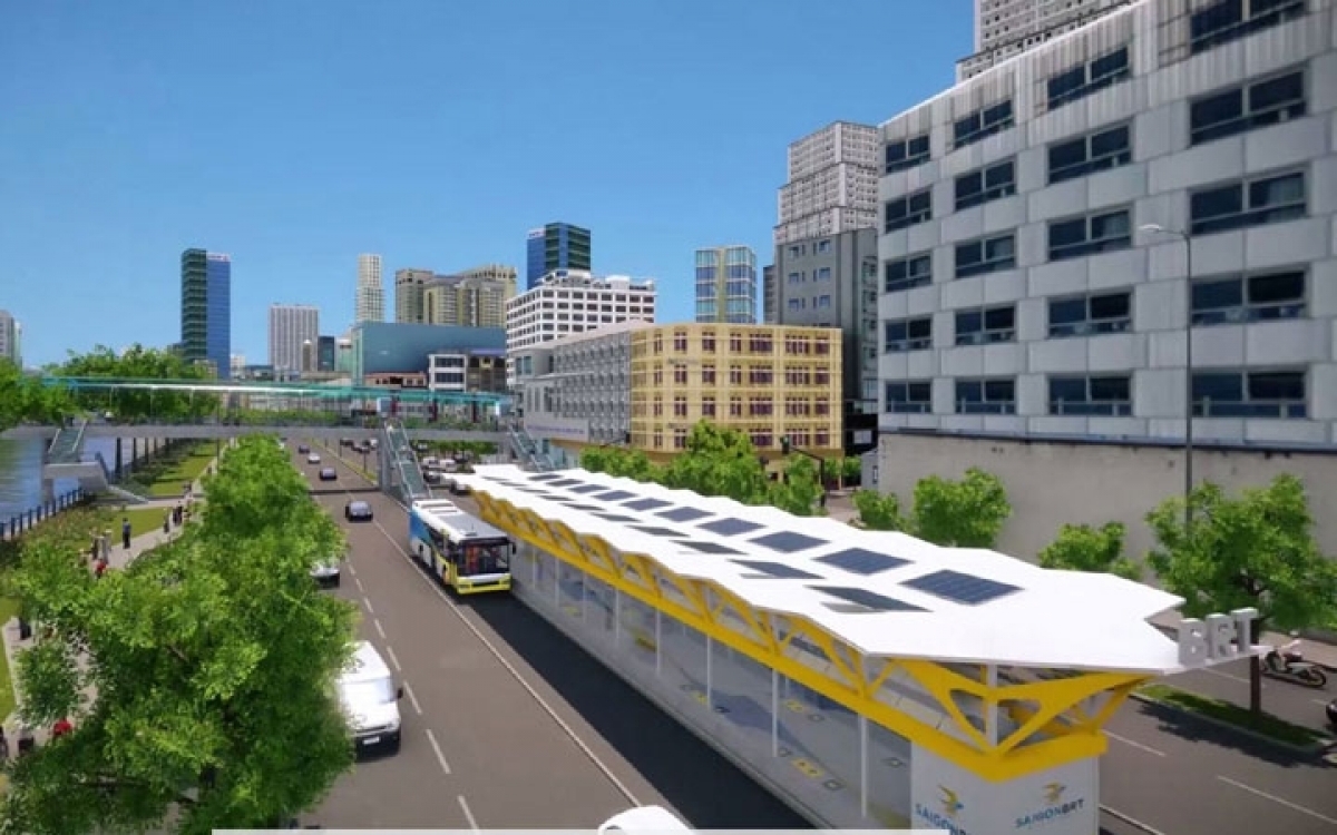 Phối cảnh tuyến BRT số 1 TP. Hồ Chí Minh.