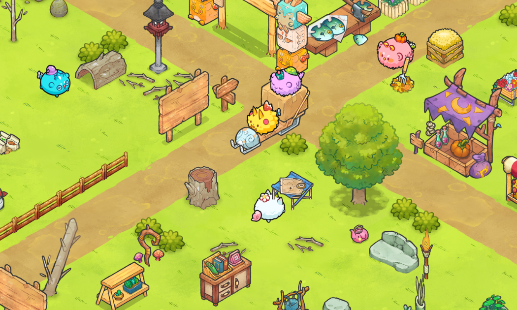 Một lô đất kỹ thuật số trong game Axie Infinity.