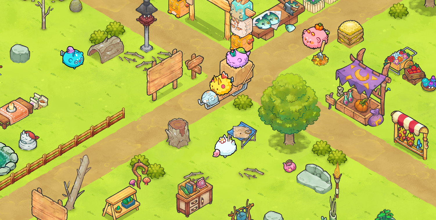 Một lô đất kỹ thuật số trong game Axie Infinity. 