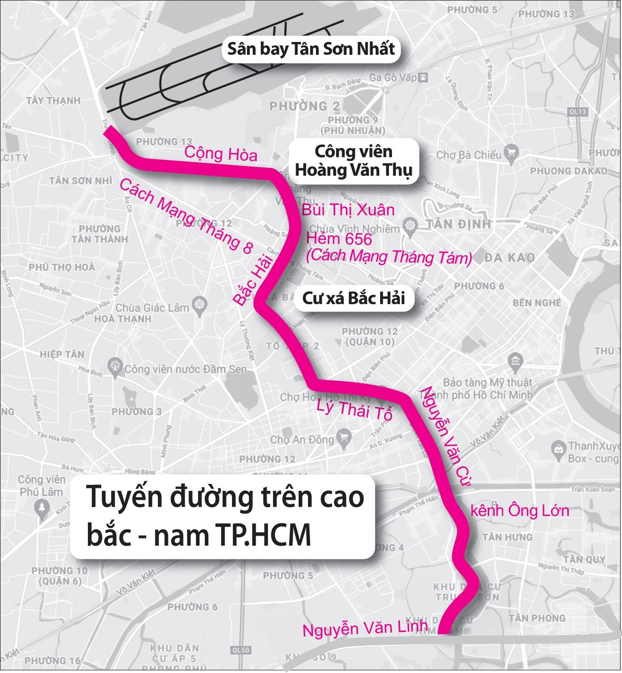 Dự án đường trên cao tuyến Bắc - Nam TP.HCM trị giá 30.000 tỷ đồng đang "rục rịch" chuyển động...