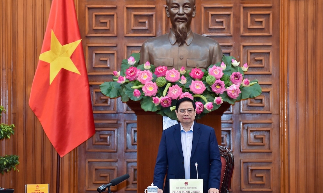 Thủ tướng Chính phủ Phạm Minh Chính tại cuộc họp - Ảnh: VGP