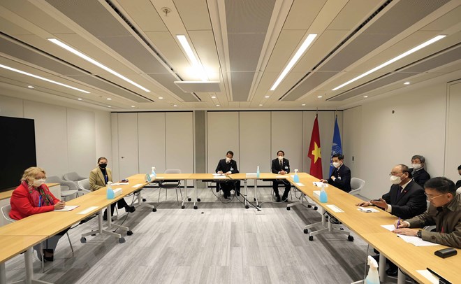 To&agrave;n cảnh buổi l&agrave;m việc - Ảnh: TTXVN