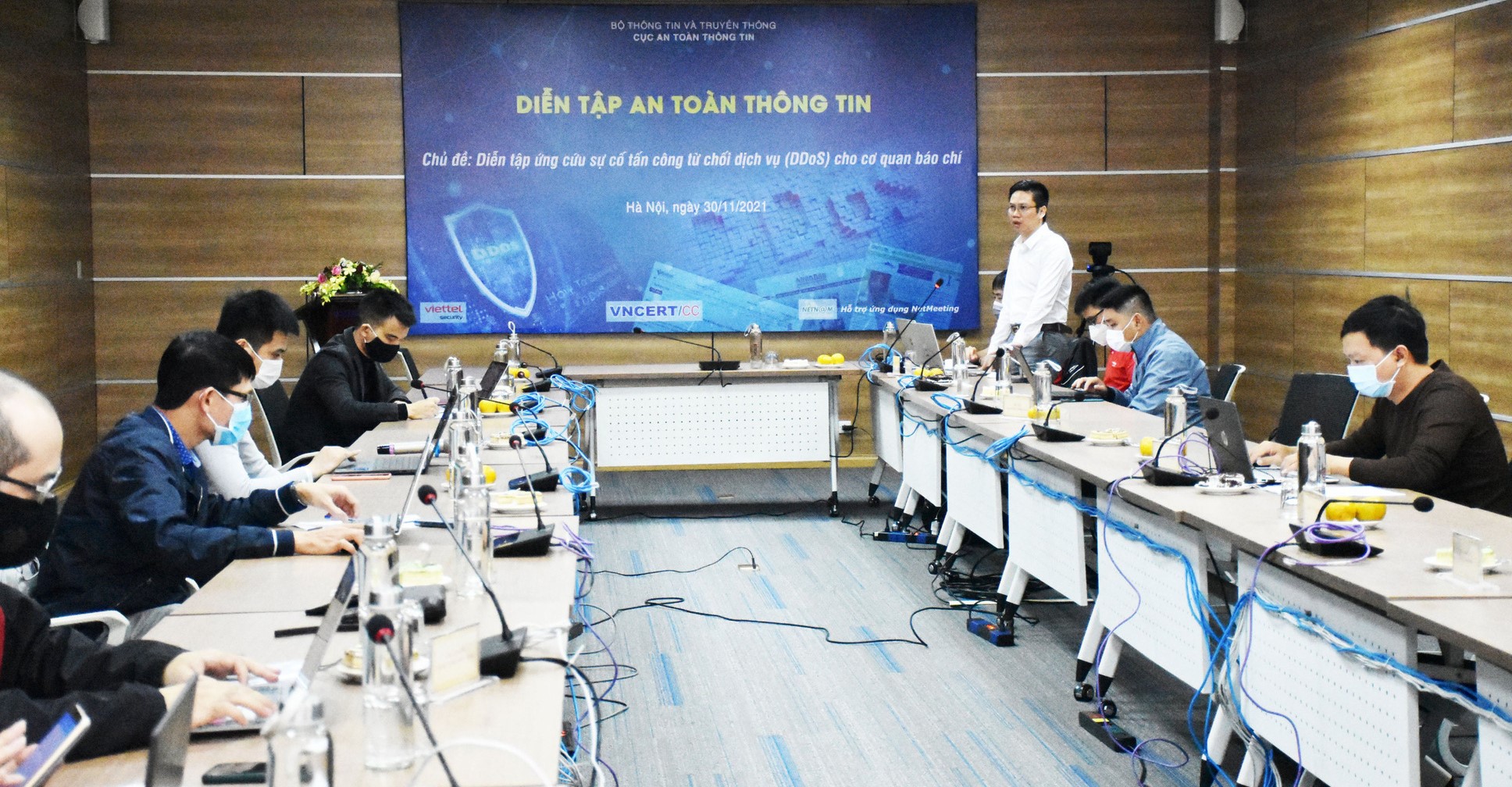 Diễn tập ứng cứu sự cố tấn công từ chối dịch vụ (DDoS) cho các cơ quan báo chí 