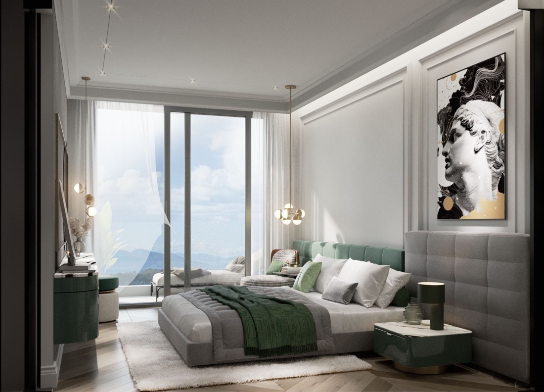 B&ecirc;n trong căn hộ Condosuite được thiết kế theo phong c&aacute;ch retro tinh tế.