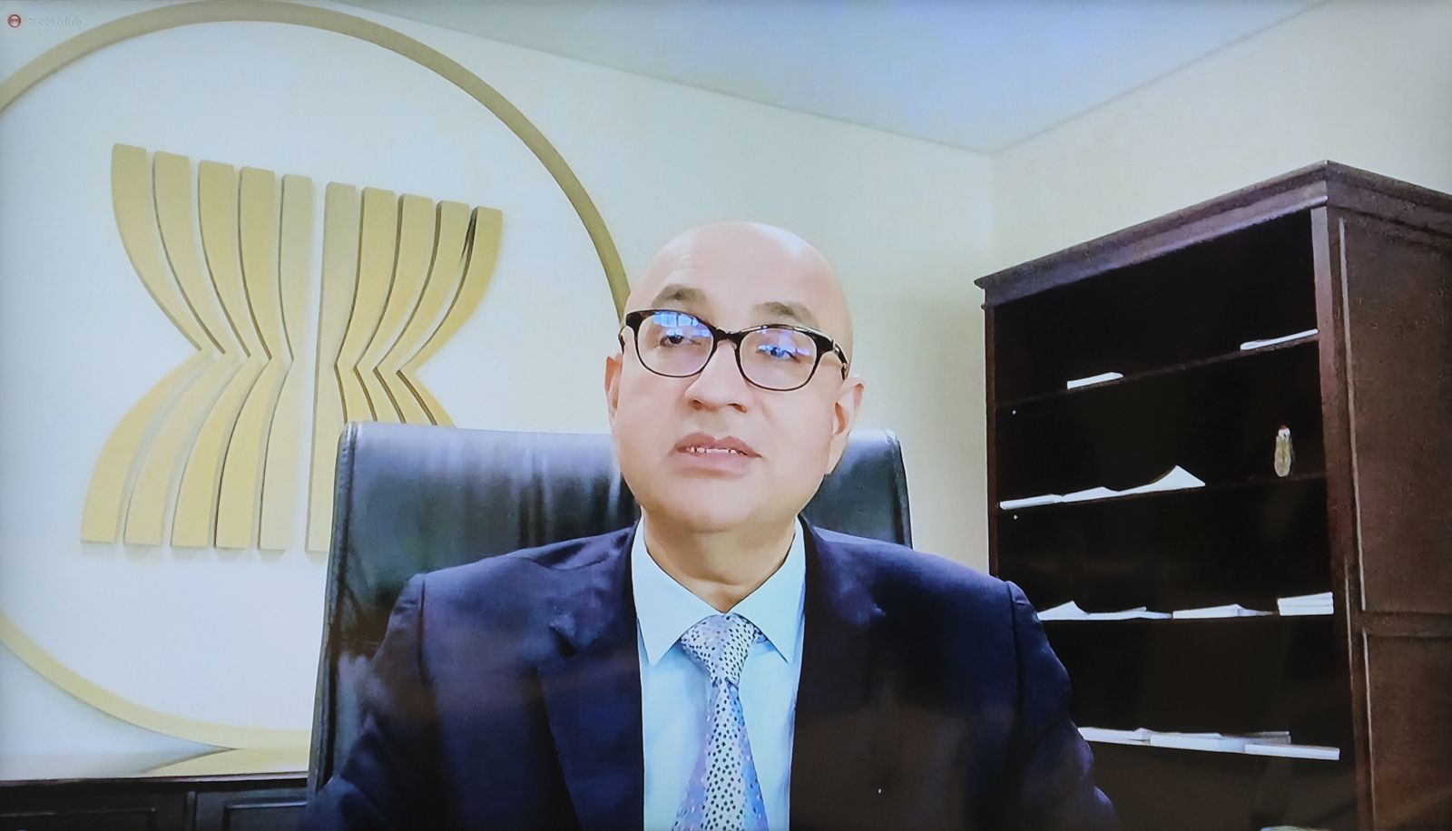 &Ocirc;ng Satvinder Singh, Ph&oacute; Tổng Thư k&yacute; Cộng đồng Kinh tế ASEAN ph&aacute;t biểu tại hội nghị ng&agrave;y 1/12/2021.