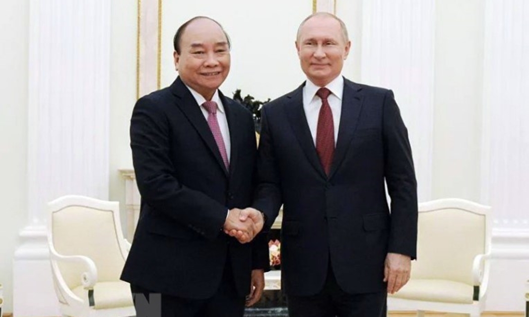 Chủ tịch nước Nguyễn Xuân Phúc và Tổng thống Liên bang Nga Vladimir Putin - Ảnh: TTXVN