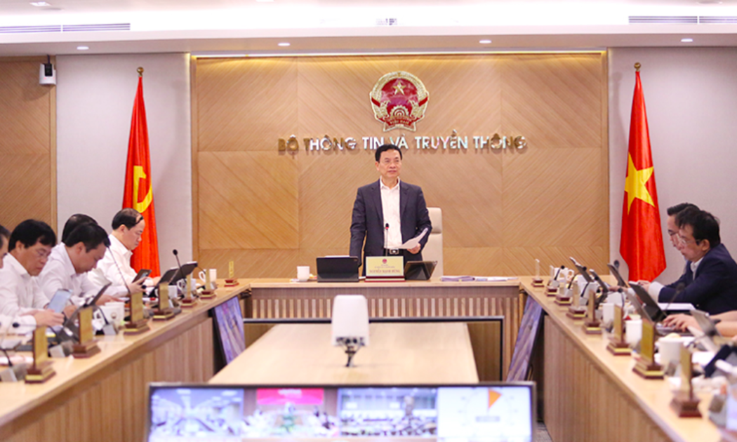 Một buổi họp giao ban quản lý nhà nước mới đây của Bộ Thông tin và Truyền thông.