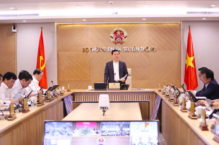 Một buổi họp giao ban quản lý nhà nước mới đây của Bộ Thông tin và Truyền thông.