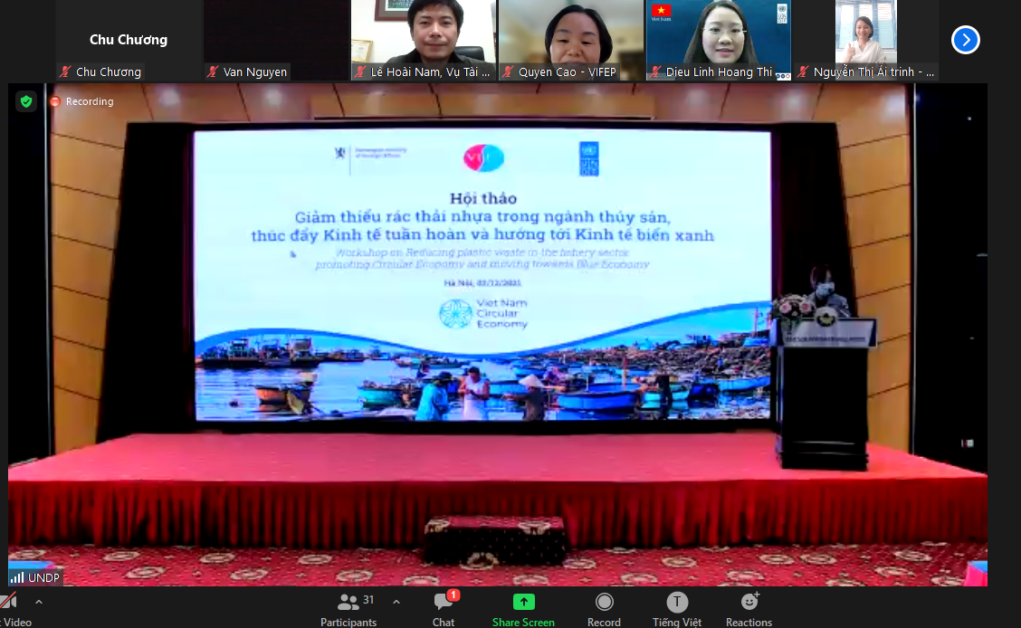 Hội thảo trực tuyến về giảm thiểu rác thải nhựa trong ngành thủy sản