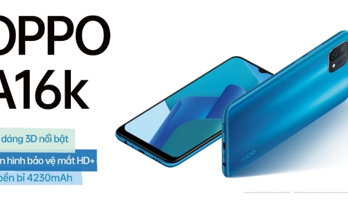 OPPO A16k thiết kế thời trang, viên pin lớn, giá 3,69 triệu đồng