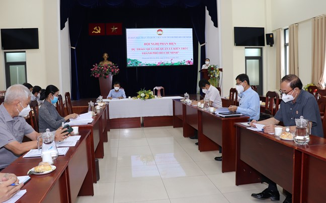 Hội nghị phản biện xã hội đối với dự thảo Quy chế quản lý kiến trúc đô thị TPHCM diễn ra vào ngày 02/12/2021.