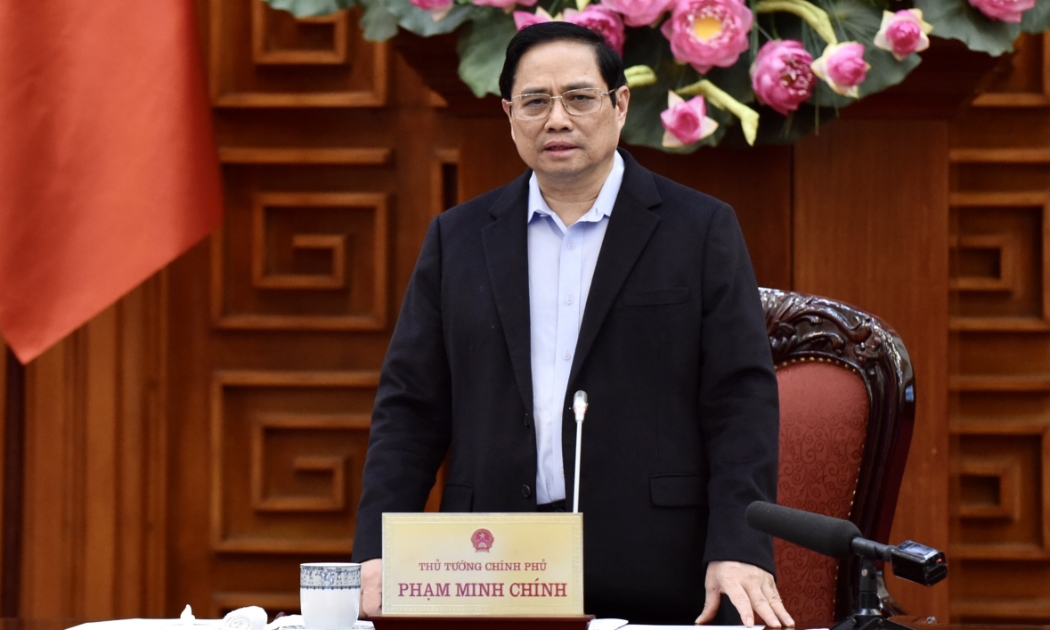Thủ tướng Phạm Minh Chính tại cuộc họp - Ảnh: VGP