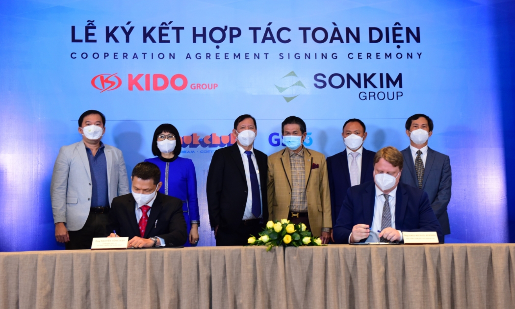 Kido hợp tác Sơn Kim phát triển bán lẻ, sản xuất, kinh doanh hàng tiêu dùng thiết yếu, xuất khẩu thực phẩm và bất động sản.