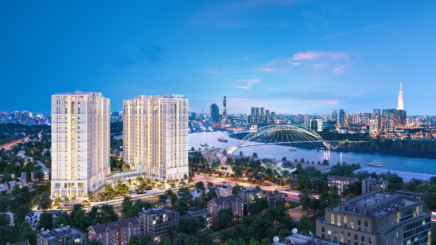 Asiana Riverside l&agrave; một trong những dự &aacute;n c&oacute; vị tr&iacute; đắt gi&aacute; ngay cầu Thủ Thi&ecirc;m 4, ra đời với nhiều tiềm năng hứa hẹn cho cư d&acirc;n.