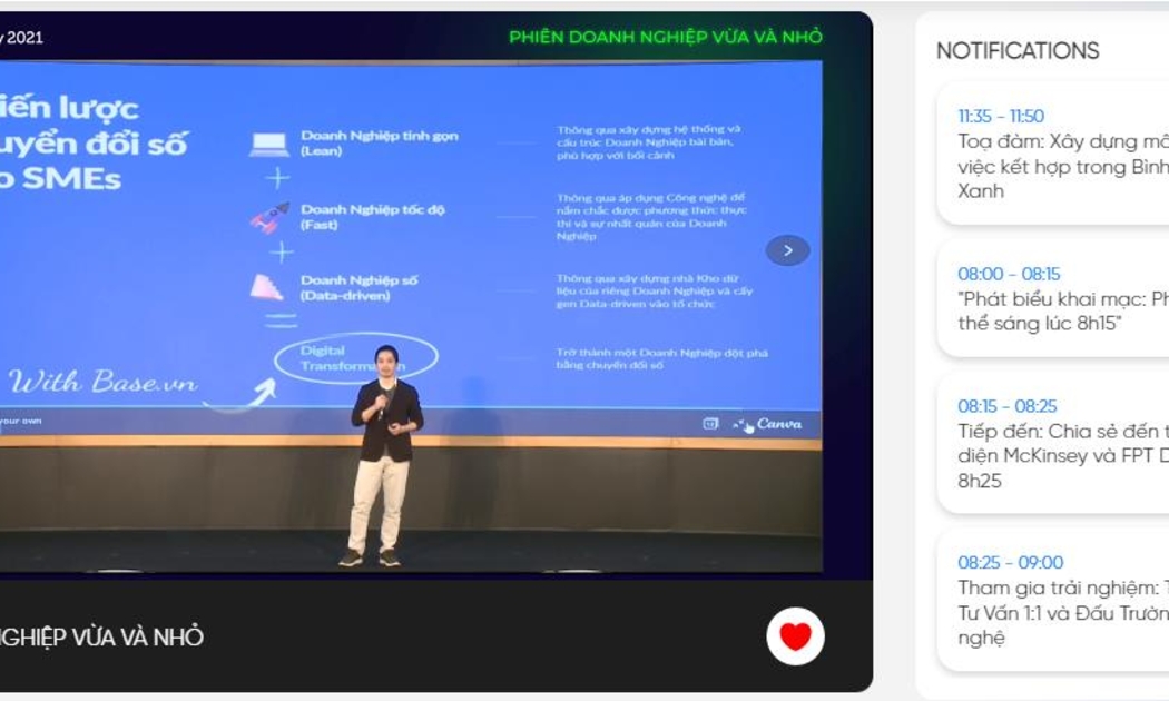 Co-founder & COO Base.vn Trịnh Ngọc Bảo chia sẻ chiến lược chuyển đổi số cho doanh nghiệp SMEs.