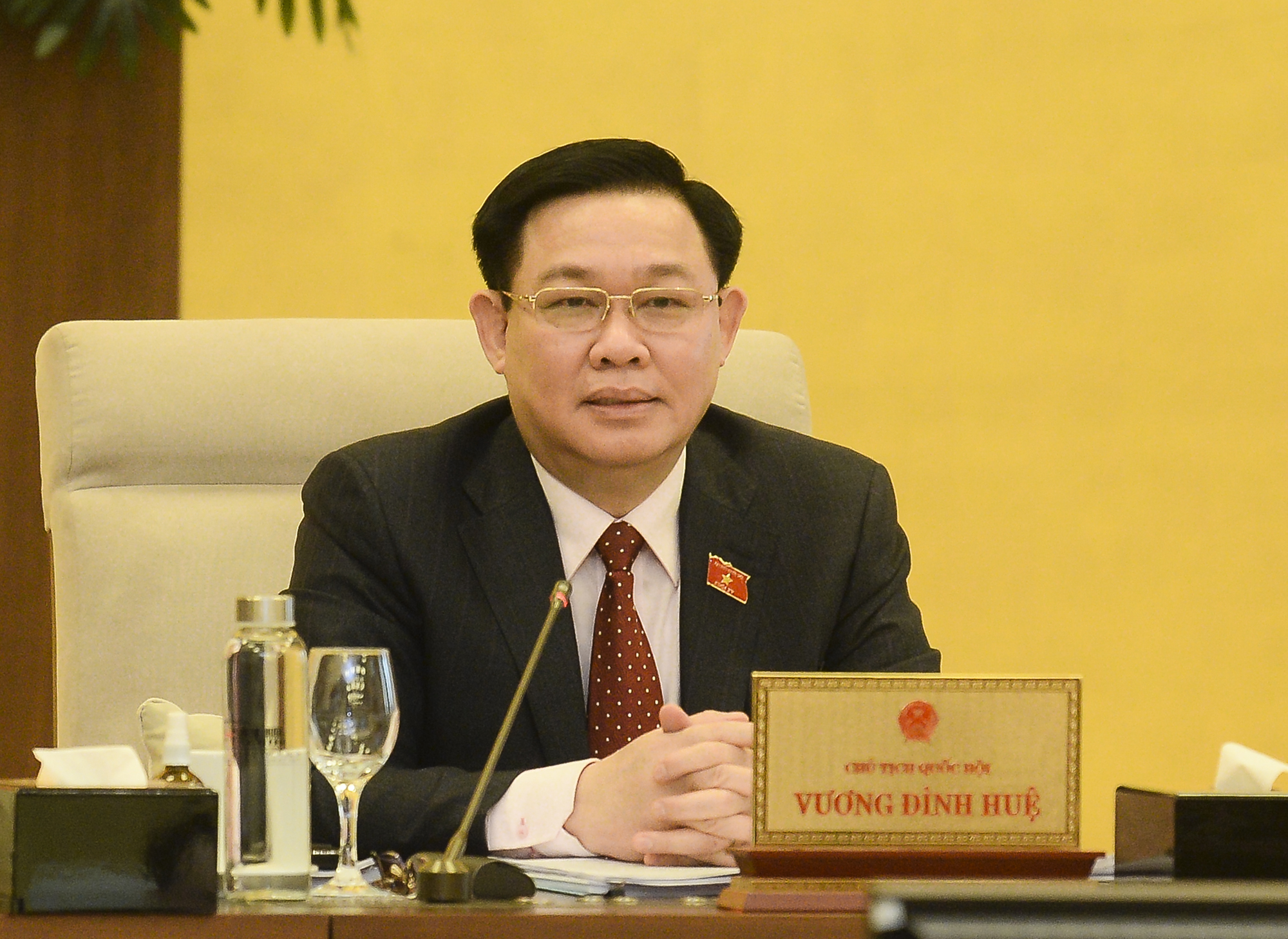 Chủ tịch Quốc hội Vương Đình Huệ tại phiên họp - Ảnh: Quochoi.vn