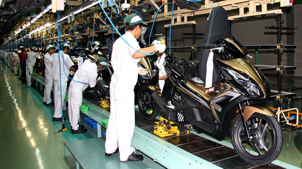Dây chuyền sản xuất Honda tại Vĩnh Phúc.
