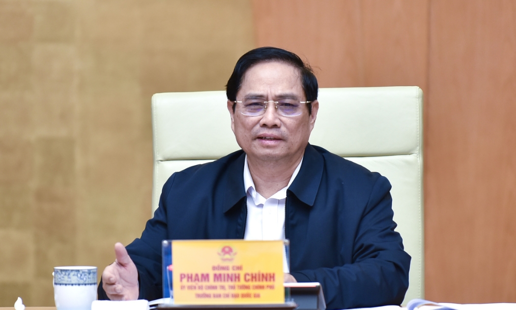 Thủ tướng Phạm Minh Chính tại cuộc họp - Ảnh: VGP