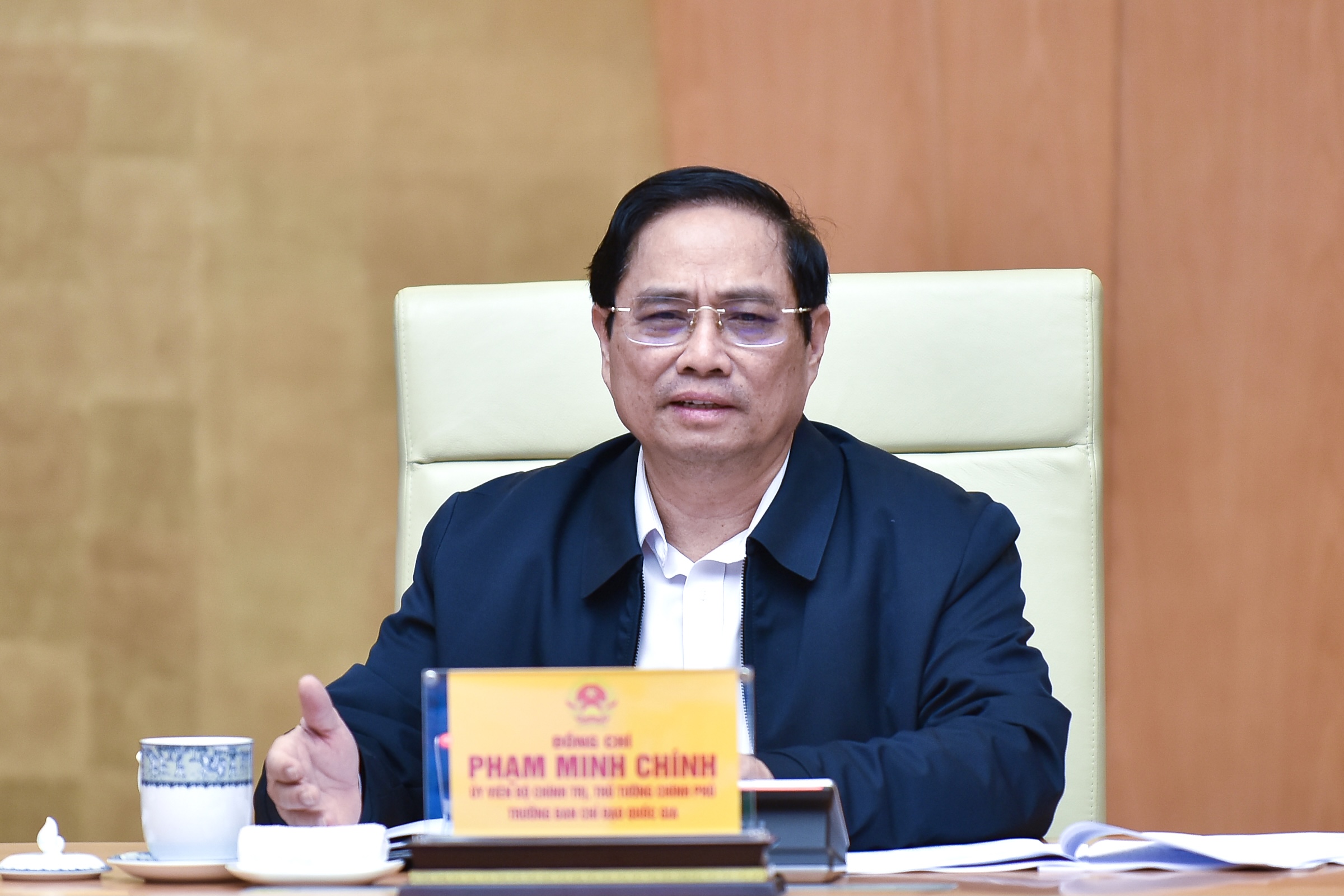 Thủ tướng Phạm Minh Chính tại cuộc họp - Ảnh: VGP