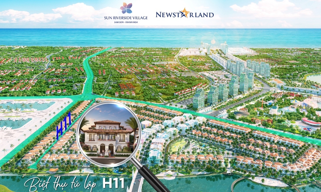 Biệt thự tứ lập H11 có lợi thế lớn về vị trí đầy tiềm năng.