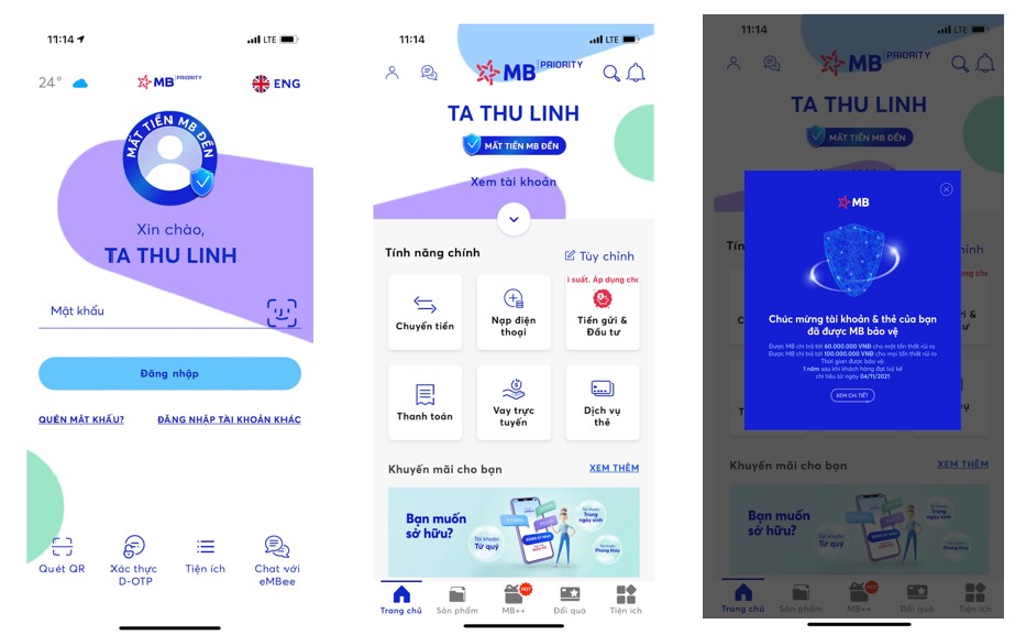 MB là ngân hàng đầu tiên sẵn sàng thanh toán cho khách hàng một khoản tiền lên đến 100 triệu đồng nếu gặp rủi ro gian lận khi thanh toán trực tuyến.