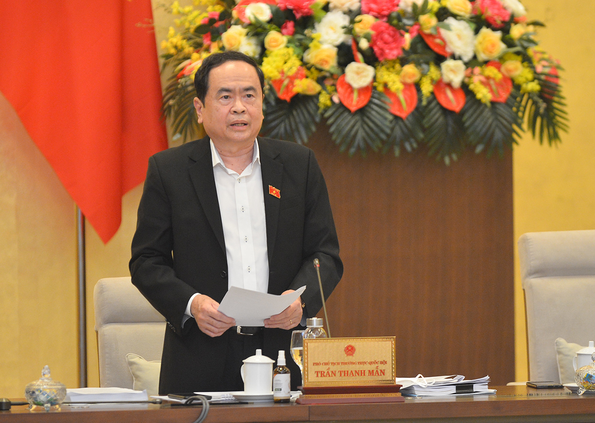Ph&oacute; Chủ tịch Thường trực Quốc hội Trần Thanh Mẫn ph&aacute;t biểu tại phi&ecirc;n họp - Ảnh: Quochoi.vn