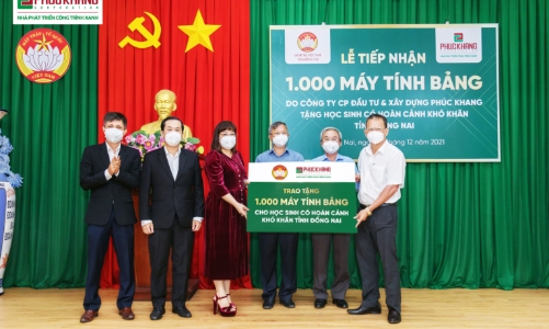 Phuc Khang Corporation trao 1.000 máy tính bảng cho học sinh khó khăn tỉnh Đồng Nai
