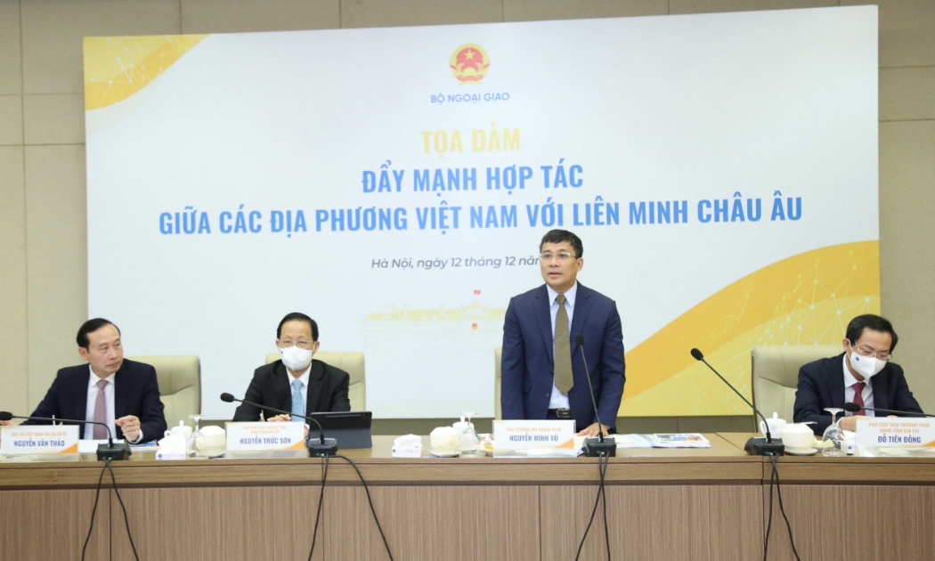Thứ trưởng Ngoại giao Nguyễn Minh Vũ phát biểu - Ảnh: Bộ Ngoại giao