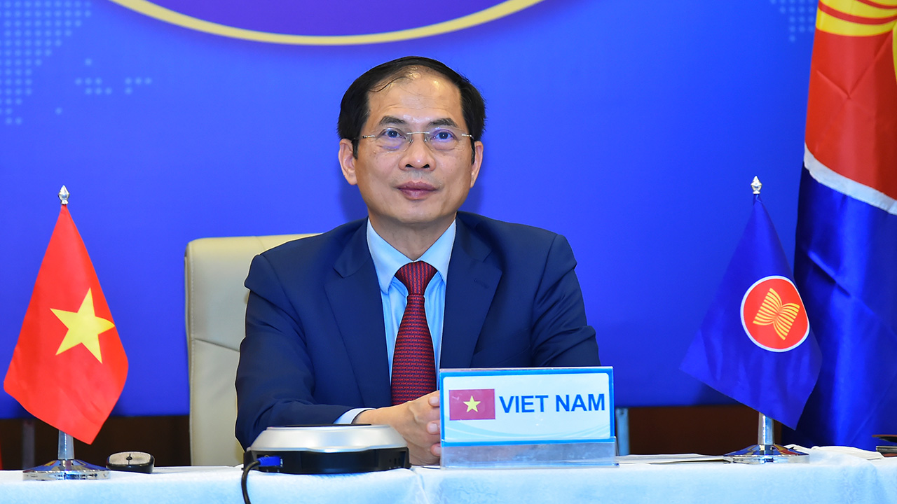 Bộ trưởng Bùi Thanh Sơn tại hội nghị - Ảnh: Bộ Ngoại giao