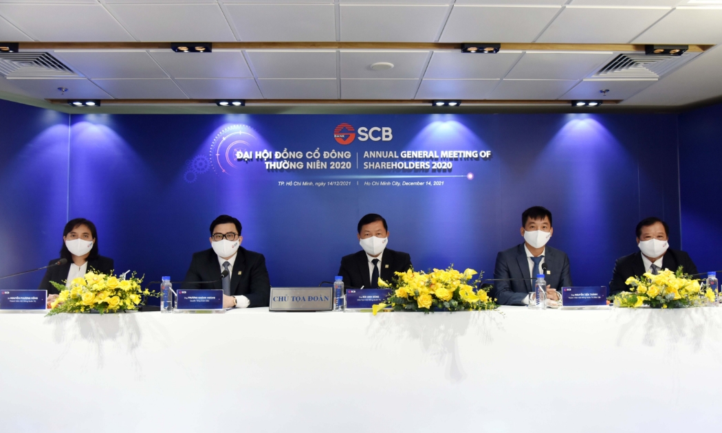 Chủ tọa đoàn SCB tại Đại hội đồng cổ đông thường niên 2020.