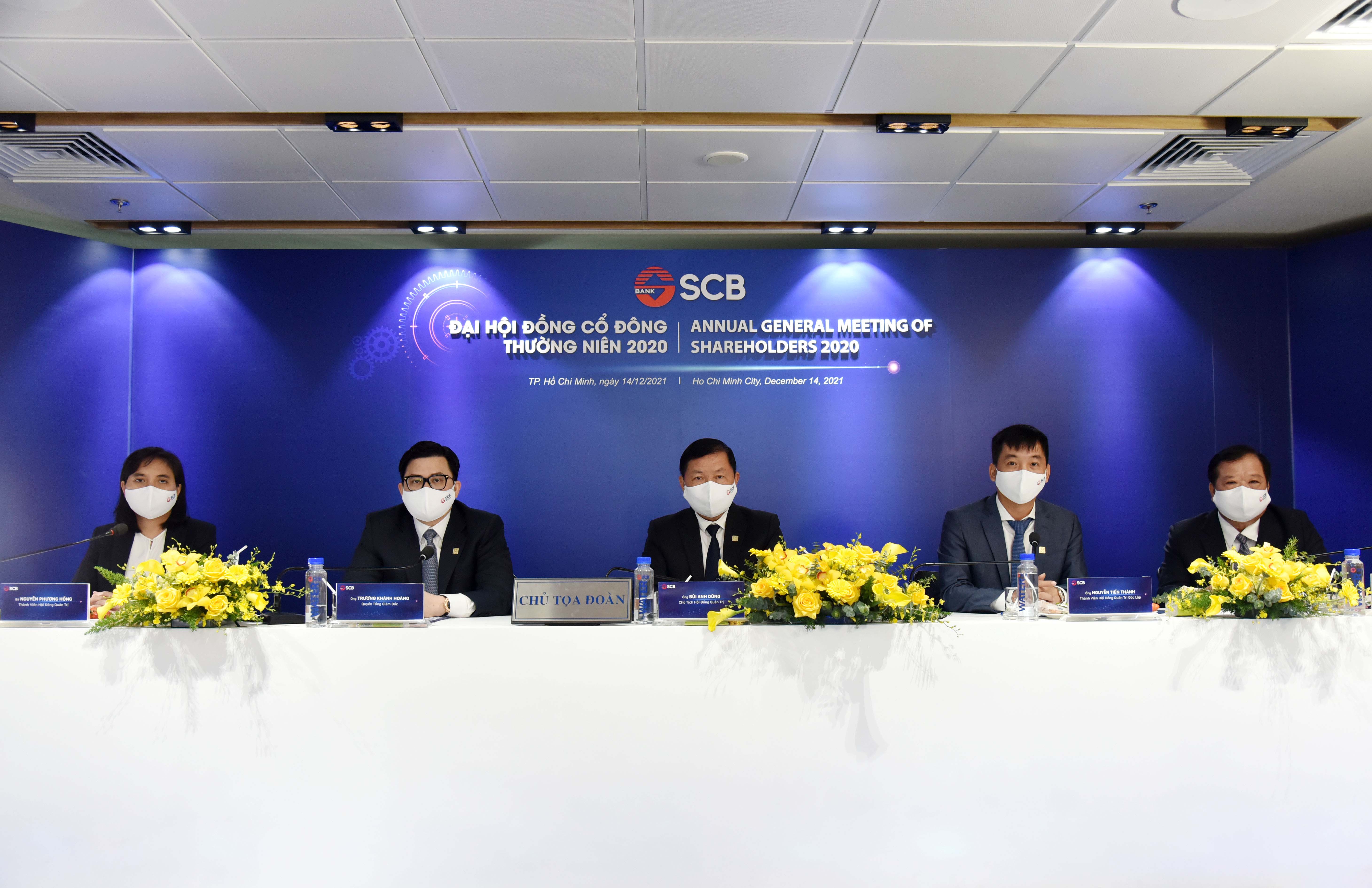 Chủ tọa đoàn SCB tại Đại hội đồng cổ đông thường niên 2020.