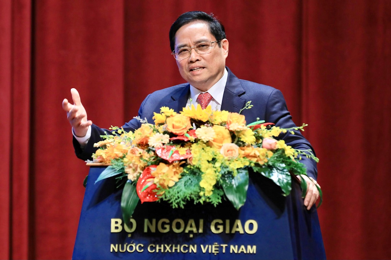 Thủ tướng Phạm Minh Chính phát biểu tại hội nghị - Ảnh: VGP