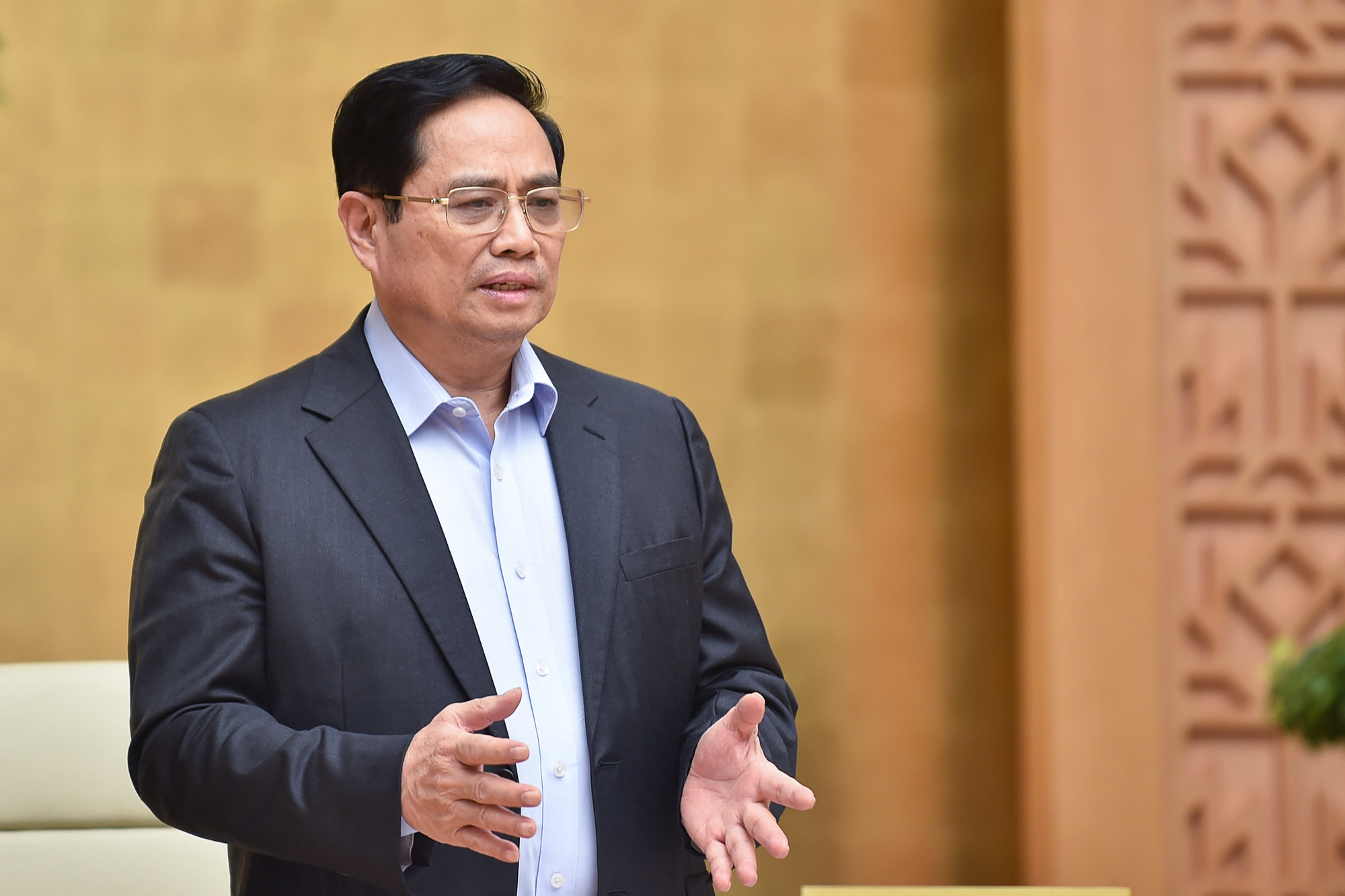 Thủ tướng Phạm Minh Chính phát biểu tại cuộc họp - Ảnh: VGP