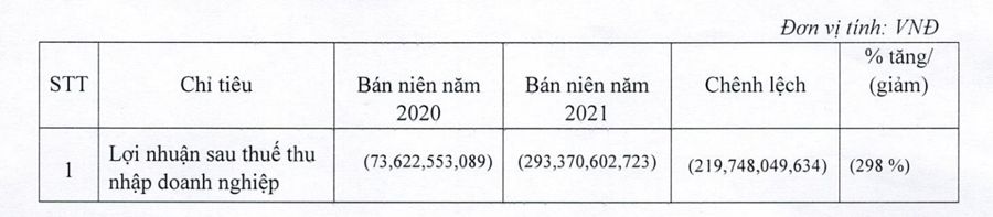 Kết quả kinh doanh của VTR quý 2/2021.