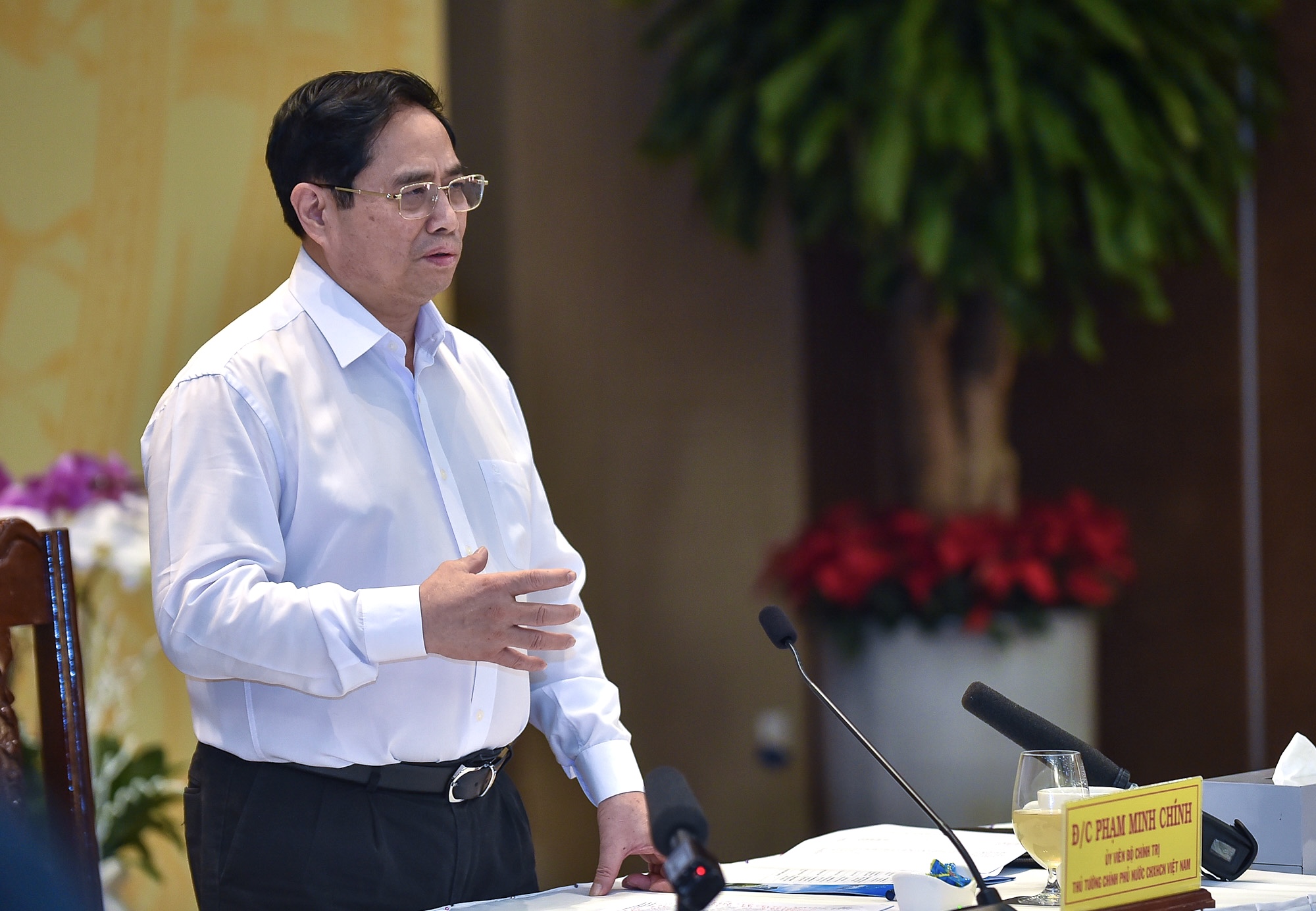 Thủ tướng Phạm Minh Chính phát biểu tại buổi làm việc - Ảnh: VGP