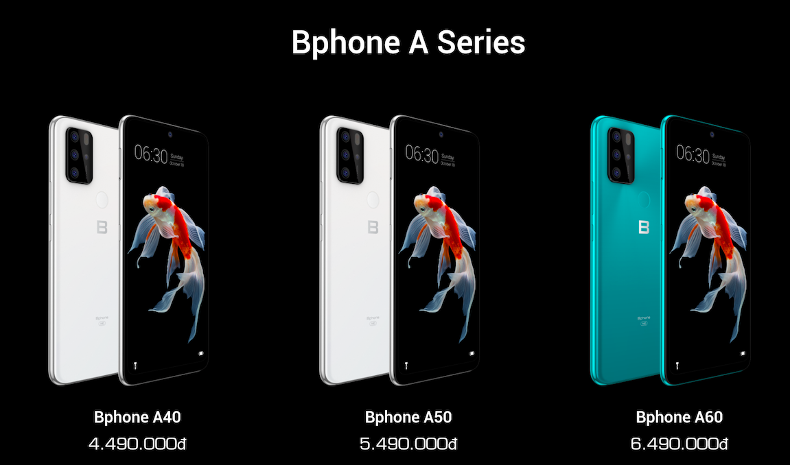 Bộ ba Bphone d&ograve;ng A của Bkav.