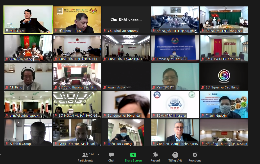 Hội nghị trực tuyến về thị trường thực phẩm Halal ngày 20/12.