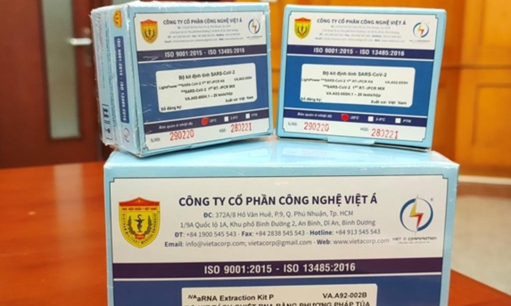Sản phẩm kit test của Công ty CP công nghệ Việt Á. Ảnh minh họa